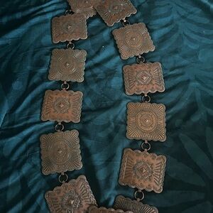 Artistic Bronze Square Link Belt